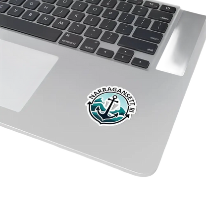 Nautical-themed sticker featuring Even Keel design from Narragansett RI