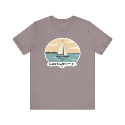 Mauve Narragansett Sailing Tee Unisex Short Sleeve T-Shirt for casual wear