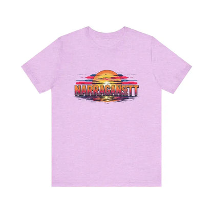 Lilac t-shirt featured in the Narragansett Sunset Unisex Jersey Tee collection