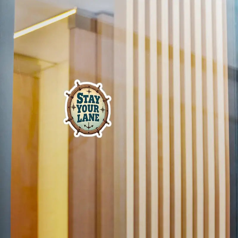 Nautical-themed sticker for Nautical Themed Stay Your Lane Decal product display
