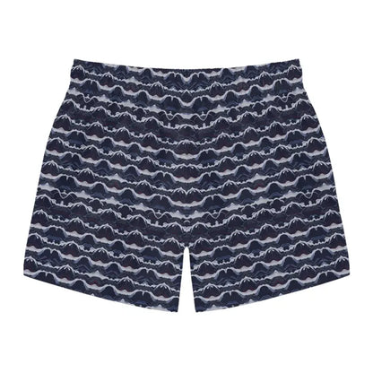 Patterned men’s boxer shorts featuring Nautical Wave design for stylish summer wear