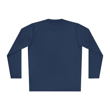 Navy Long Sleeve Shirt with Wave Graphic displaying a stylish navy blue design