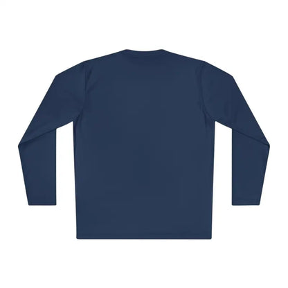 Navy Long Sleeve Shirt with Wave Graphic displaying a stylish navy blue design