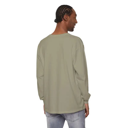 Man in Newport Beach Long Sleeve T Shirt and jeans showcasing relaxed coastal style