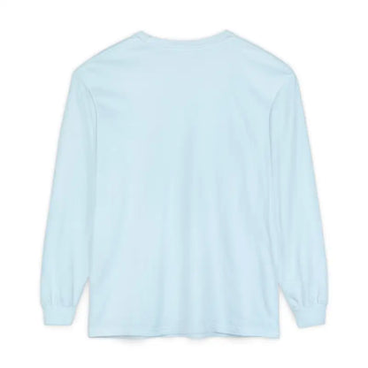Light blue long-sleeved Newport Beach T-shirt in relaxed coastal style