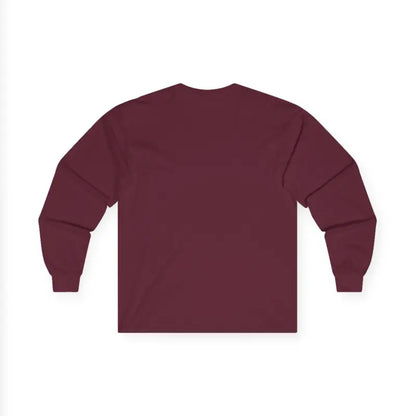 Maroon long-sleeved Newport Coastal Vibes Unisex Shirt on display for purchase