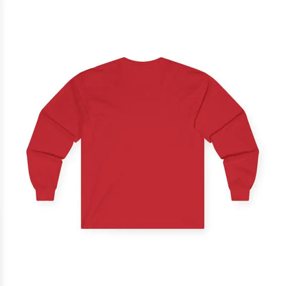 Red long-sleeved Newport Coastal Vibes Unisex Shirt for a stylish casual look