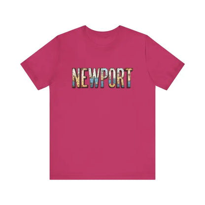 Pink Newport Graphic Unisex Coastal Jersey Tee for casual and stylish wear
