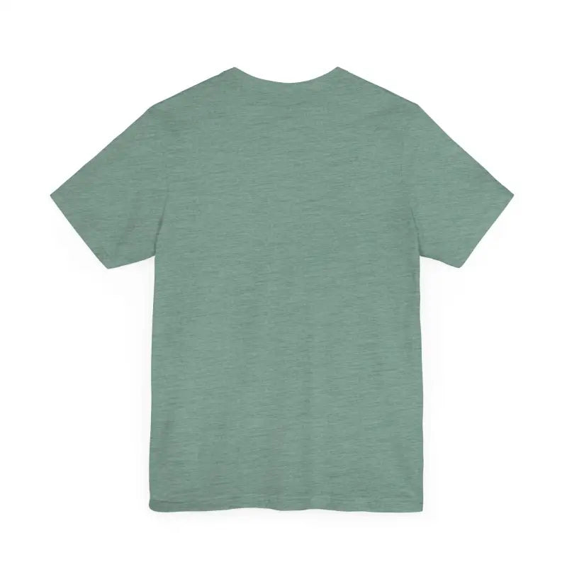 Green short-sleeved Newport Graphic Unisex Coastal Jersey Tee display for online shopping