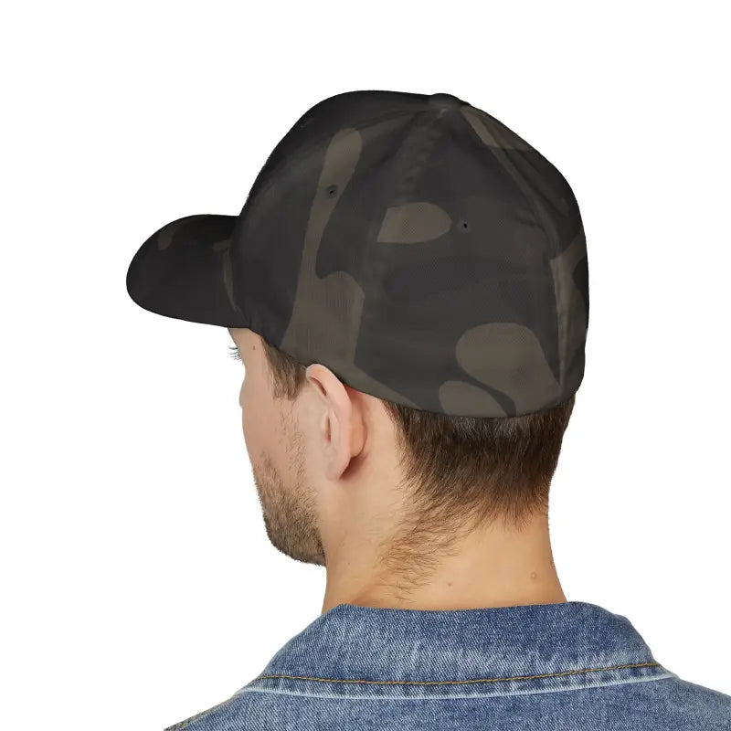Camouflage baseball cap featuring Newport Rhode Island embroidered design for casual wear