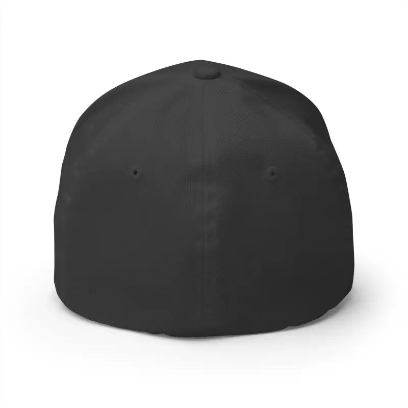 Black fitted Newport Rhode Island embroidered cap for stylish casual wear