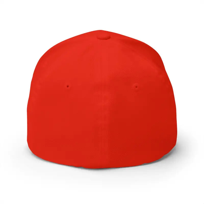 Red baseball cap featuring Newport Rhode Island embroidery for a stylish casual look