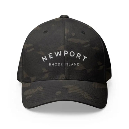 Camouflage baseball cap featuring Newport Rhode Island embroidery for stylish casual wear