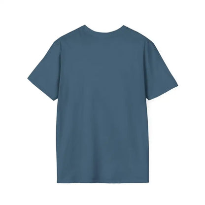 Blue short-sleeved Newport Sailing Softstyle Unisex T Shirt displayed on a neutral background