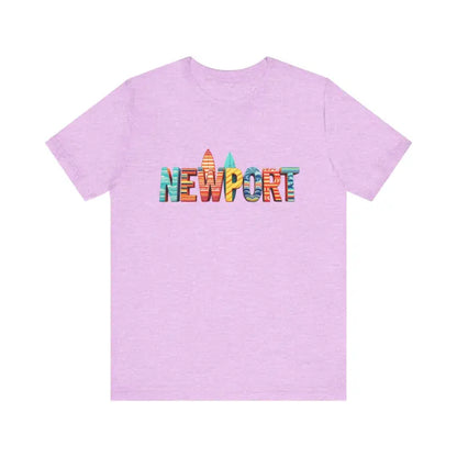 Lilac T-shirt from Newport Surfing Inspired Unisex Jersey Tee collection