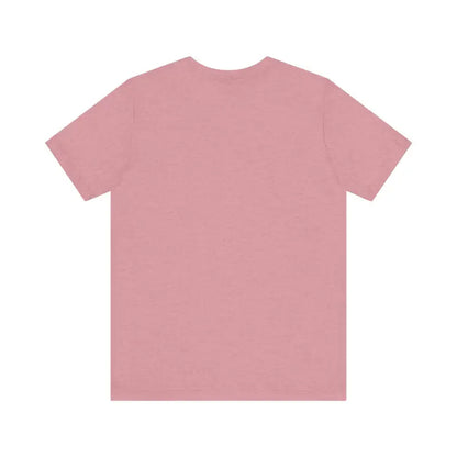 Pink short-sleeved Newport Surfing Inspired Unisex Jersey Tee displayed for sale