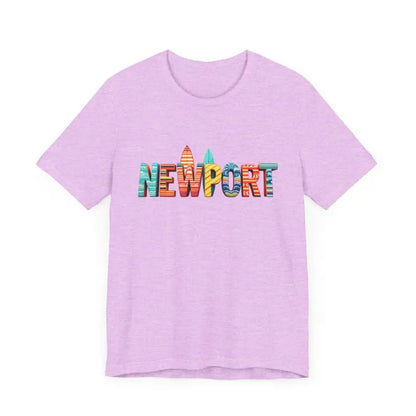 Lavender Newport Surfing Inspired Unisex Jersey Tee with stylish design