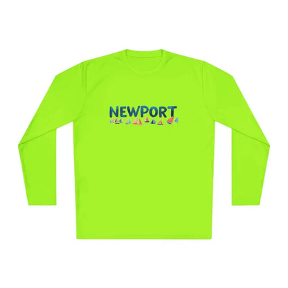 Neon green Newport Unisex Lightweight Long Sleeve Tee for stylish comfort