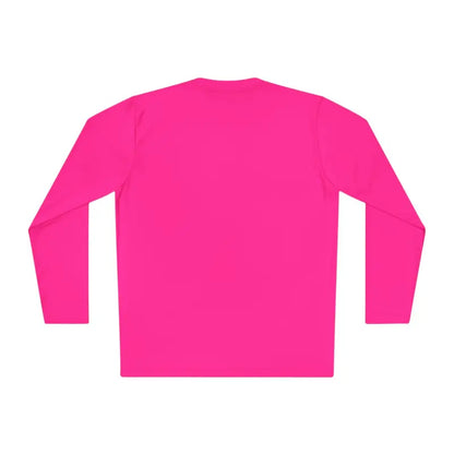 Hot pink Newport Unisex Lightweight Long Sleeve Tee showcasing stylish design and comfort