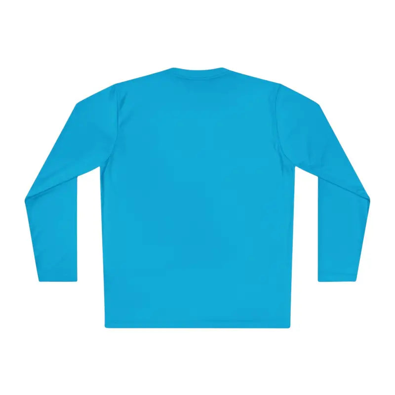 Turquoise Newport Unisex Lightweight Long Sleeve Tee displayed on a neutral background