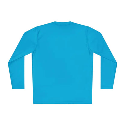 Turquoise Newport Unisex Lightweight Long Sleeve Tee displayed on a neutral background