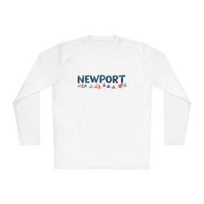 White long-sleeved shirt from Newport Unisex Lightweight Long Sleeve Tee collection