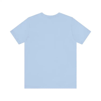 Light blue Nobody Likes a Shady Beach Unisex Tee displayed on a neutral background