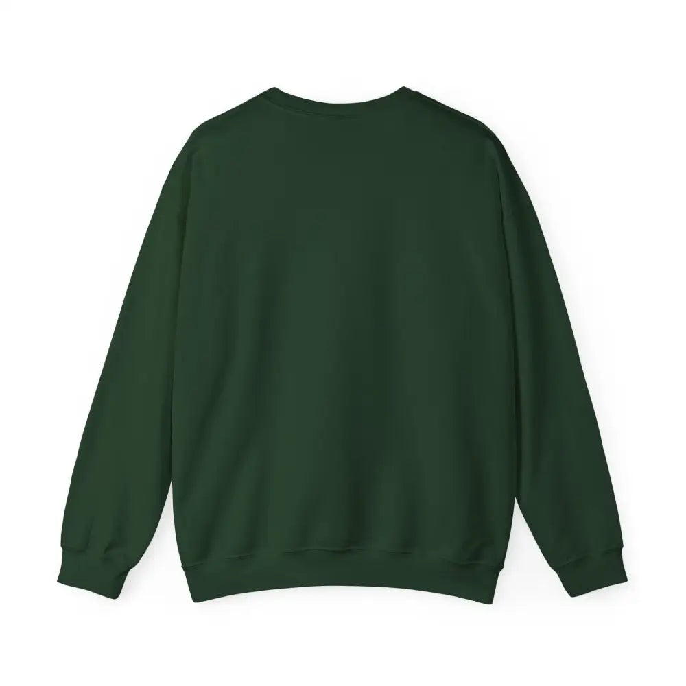 Dark green crewneck sweatshirt for anglers featuring Oh Bite Me Fishing design