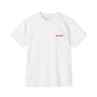 White t-shirt with red numbers from the Patriotic Unisex T-Shirt Collection