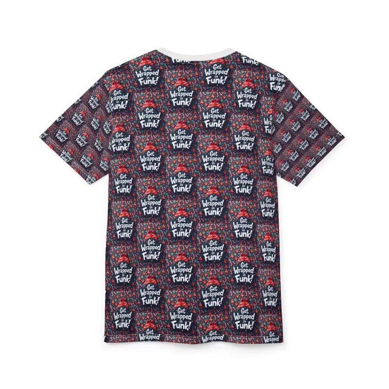 Patterned Short Sleeved Ugly Christmas Tee showcasing festive designs and vibrant colors