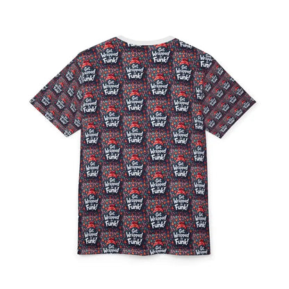 Patterned Short Sleeved Ugly Christmas Tee showcasing festive designs and vibrant colors