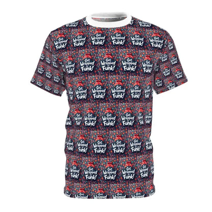 Patterned Short Sleeved Ugly Christmas Tee featuring festive holiday designs