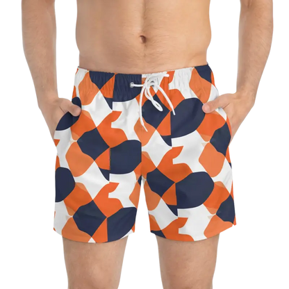 Patterned Swim Trunks featuring vibrant designs suitable for stylish beachwear