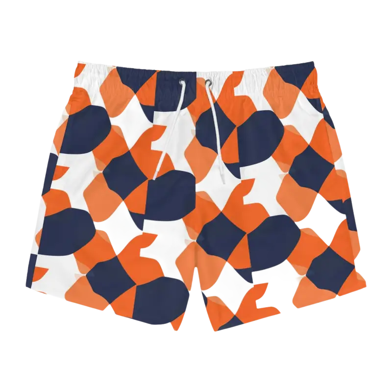Patterned Swim Trunks featuring vibrant designs perfect for summer beach outings