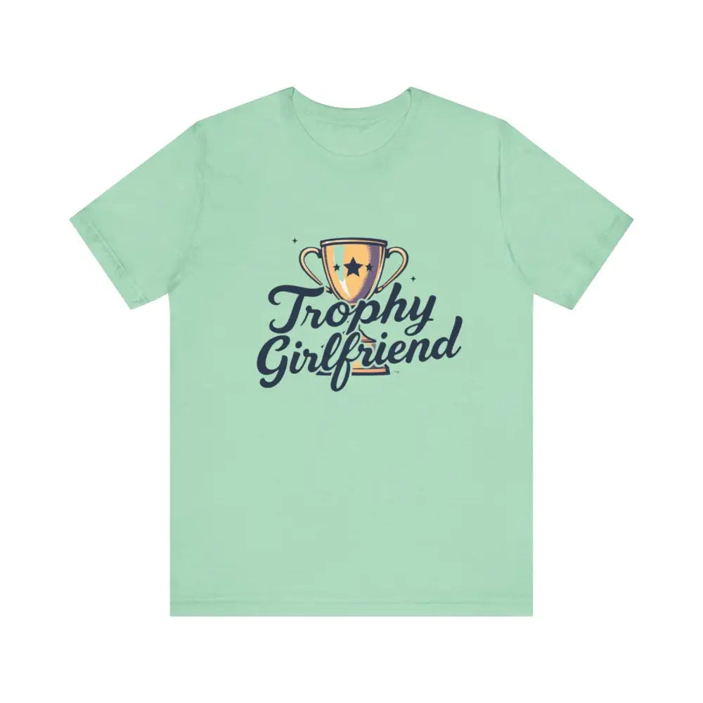 Mint green t-shirt from the Peach Trophy Girlfriend Unisex T Shirt collection