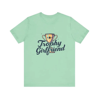 Mint green t-shirt from the Peach Trophy Girlfriend Unisex T Shirt collection