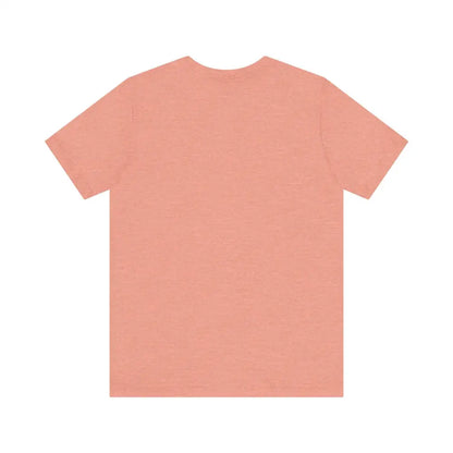 Salmon-colored Peach Trophy Girlfriend Unisex T-Shirt displayed on a plain background