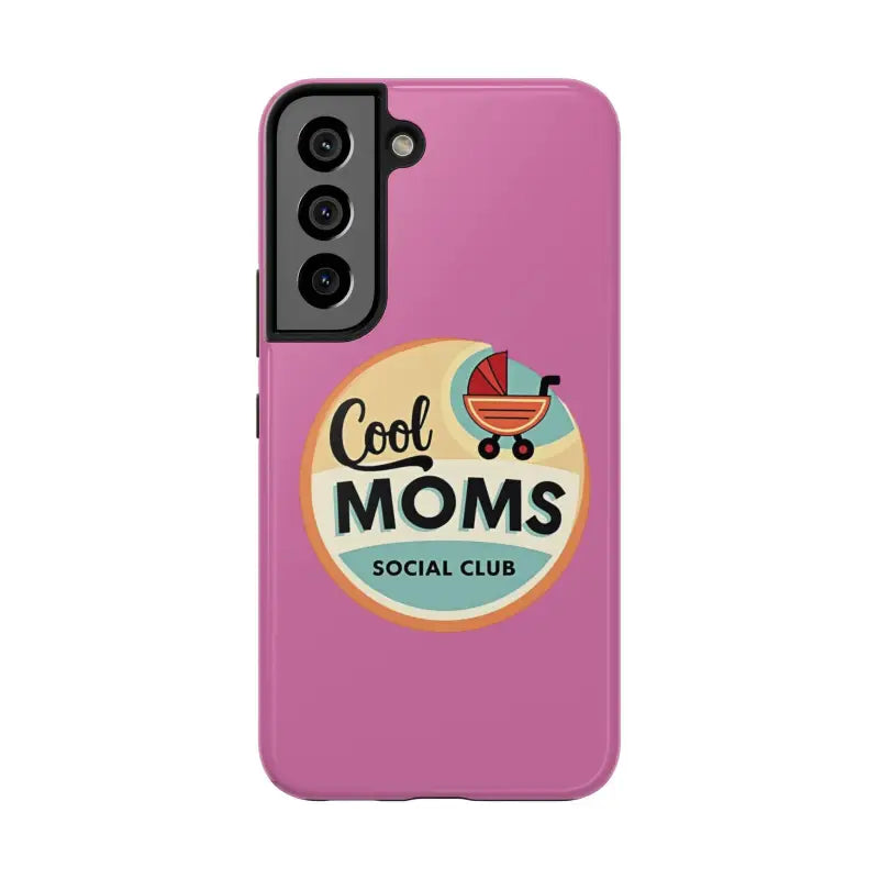 Pink Phone Case with Cool Moms Social Club Design for stylish protection and flair