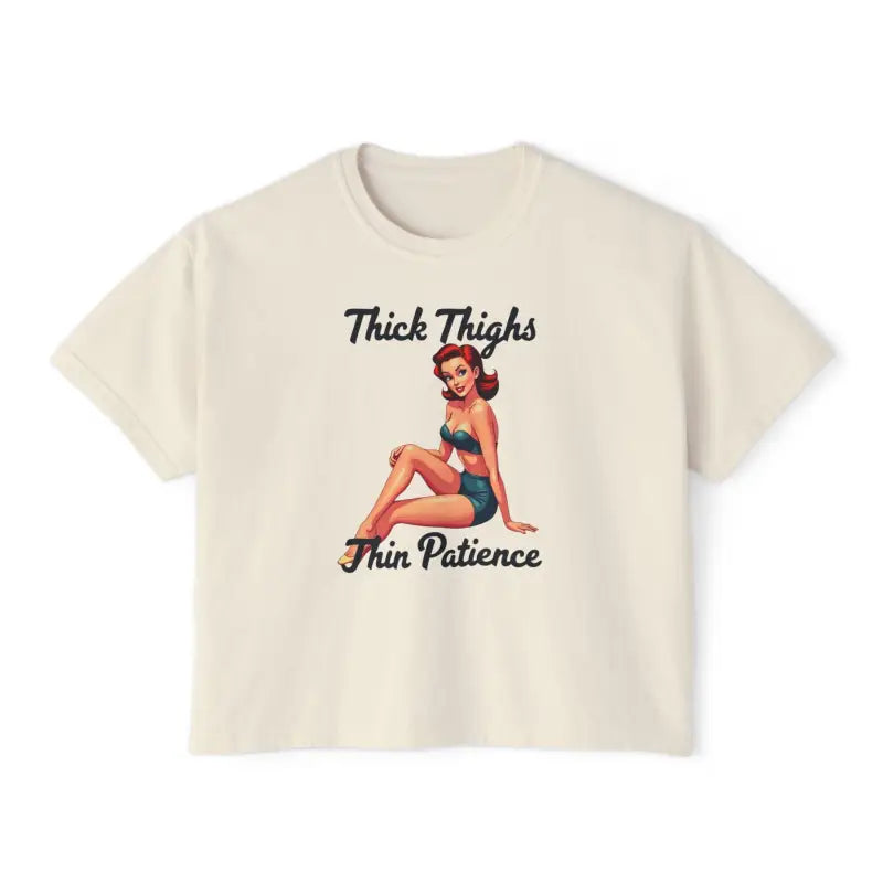 Beige crop top from the Pinup Girl Collection for women’s fashion and style