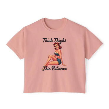 Pink t-shirt featuring a pin-up girl from the Pinup Girl Collection Women’s T Shirts