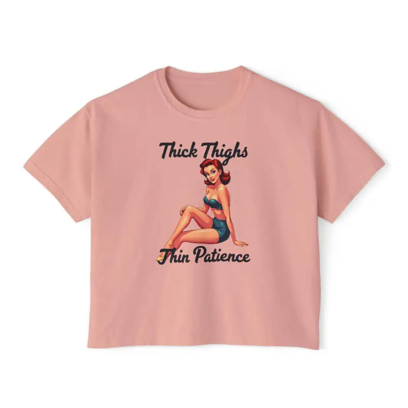 Pink t-shirt featuring a pin-up girl from the Pinup Girl Collection Women’s T Shirts