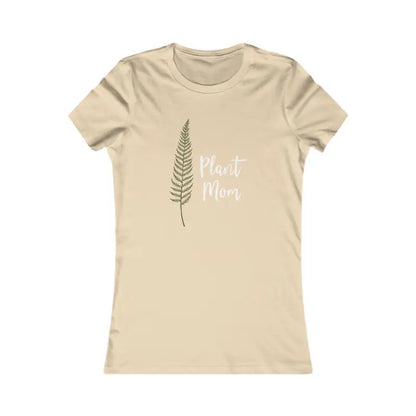 Beige Plant Mom T-Shirt featuring fern design for nature lovers and plant enthusiasts