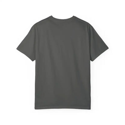 Gray short-sleeved Retro Beach Collage T Shirt for a stylish summer look