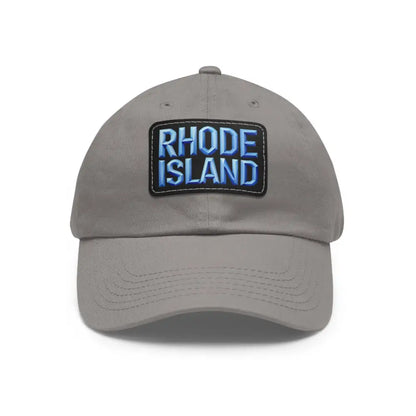 Gray baseball cap featuring Rhode Island patch for stylish casual wear
