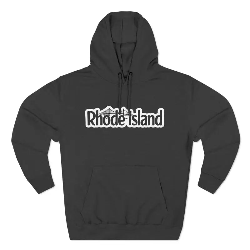 Gray Rhode Island Bridge Hoodie featuring a stylish graphic design