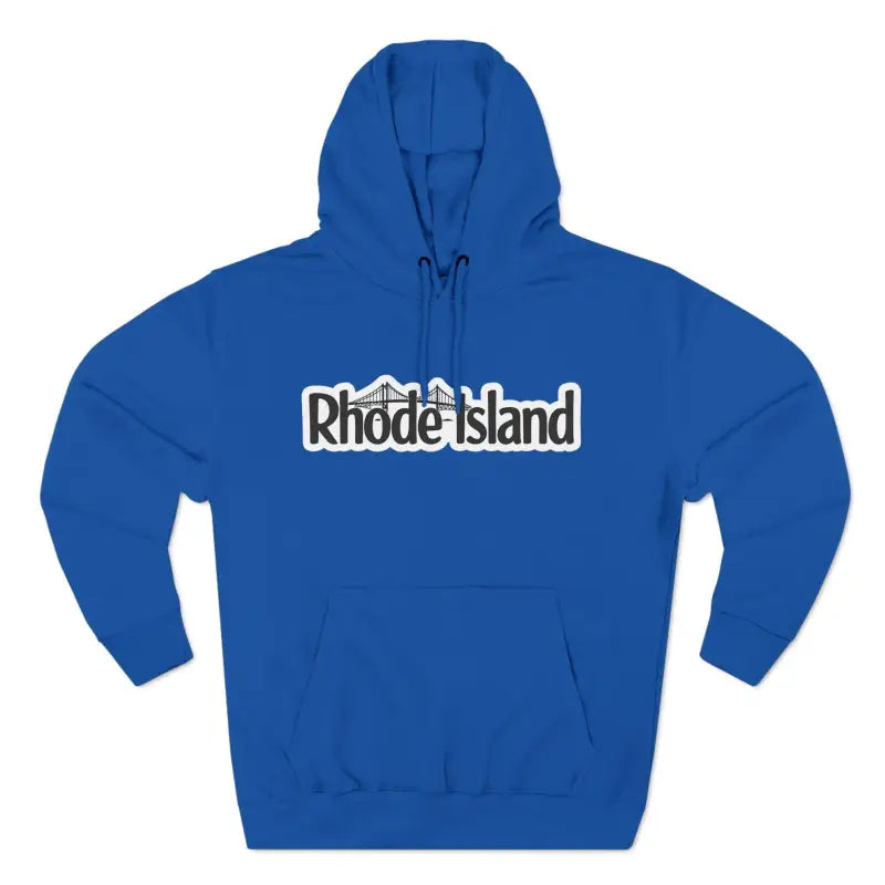 Blue Rhode Island Bridge Hoodie featuring a stylish design and comfortable fit