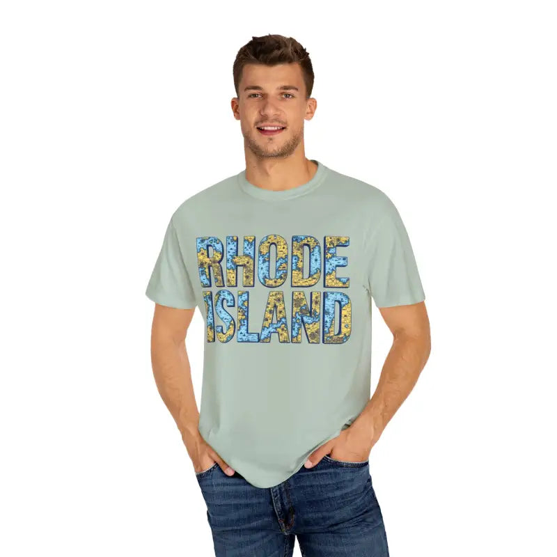 Rhode Island graphic t-shirt from Rhode Island Garment Dyed Unisex TShirt collection
