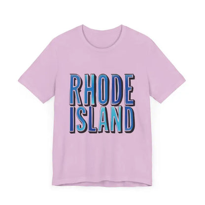 Lilac Rhode Island graphic tee unisex jersey t-shirt for casual style