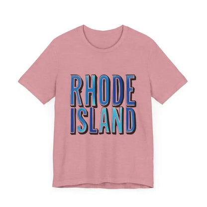 Pink Rhode Island Graphic Tee Unisex Jersey T-Shirt for casual wear