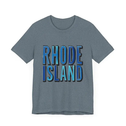 Gray Rhode Island Graphic Tee Pink Unisex Jersey T Shirt with text design